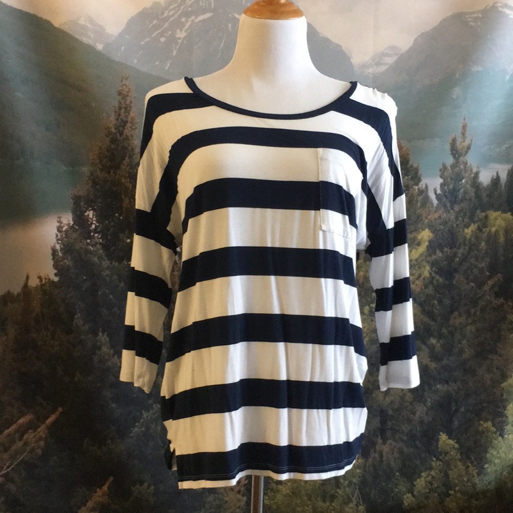 Banana Republic striped long sleeved jersey tee